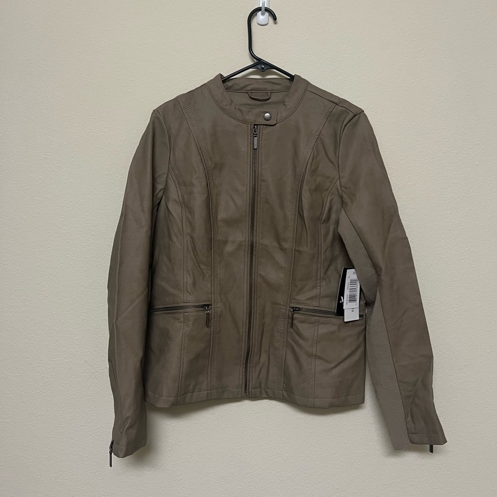 Leather jacket.